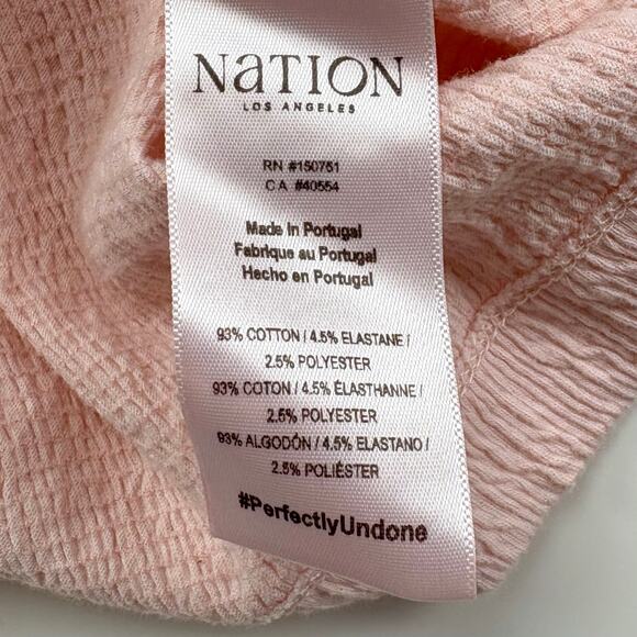 Nation LTD Daisy Collared Top in Pink Size Large - Picture 7 of 10